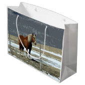 ベルギーホース荷車を引くインパドック抱き枕 ラージペーパーバッグ (裏面アングル)