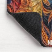 ベルギーマリカラフルノワ紙クイリングポートレート マウスパッド (コーナー)