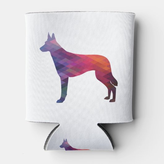 ベルギーマリノアイス幾何学模様シルエットプール 缶クーラー (正面)