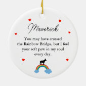 ベルギーマリノア犬オリジナルメモリアル セラミックオーナメント (裏面)