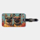 ベルギーマリノイとハートバラバレンタインデー ラゲッジタグ (裏面横)