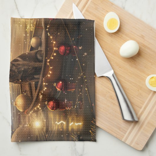 ベルギーマリノイクリスマスフェスティバル航海 キッチンタオル (四つ折り)