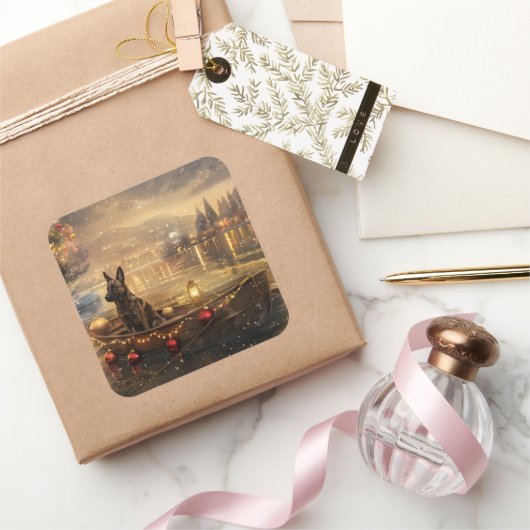 ベルギーマリノイクリスマスフェスティバル航海 スクエアシール (ギフト)