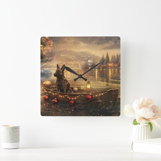 ベルギーマリノイクリスマスフェスティバル航海 スクエア壁時計 (ホーム)