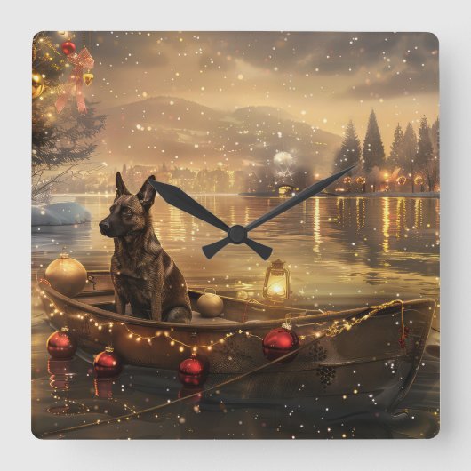 ベルギーマリノイクリスマスフェスティバル航海 スクエア壁時計 (正面)