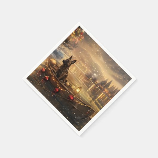 ベルギーマリノイクリスマスフェスティバル航海 スタンダードカクテルナプキン (角)