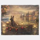 ベルギーマリノイクリスマスフェスティバル航海 フリースブランケット (正面(横))