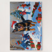 ベルギーマリノイクリスマスフェスティバル雪のシーン ジグソーパズル (縦)