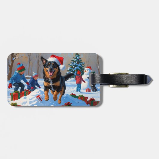 ベルギーマリノイクリスマスフェスティバル雪のシーン ラゲッジタグ (裏面横)