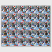 ベルギーマリノイクリスマスフェスティバル雪のシーン ラッピングペーパー (フラット)