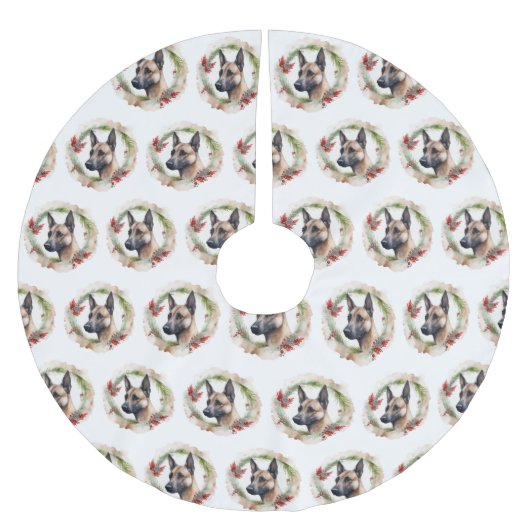 ベルギーマリノイクリスマスリースフェスティバルカップ ブラッシュドポリエステルツリースカート (正面)