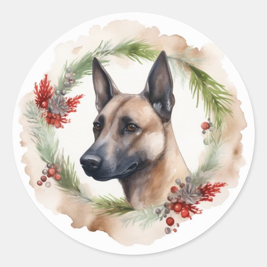 ベルギーマリノイクリスマスリースフェスティバルカップ ラウンドシール (正面)