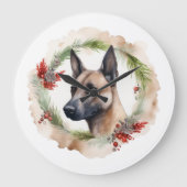 ベルギーマリノイクリスマスリースフェスティバルカップ ラージ壁時計 (正面)