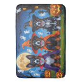 ベルギーマリノイスドッグスパンプキンハロウィンおもしろい バスマット (正面縦)