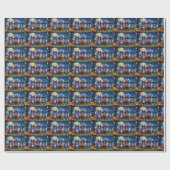 ベルギーマリノイスドッグスパンプキンハロウィンおもしろい ラッピングペーパー (フラット)