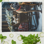 ベルギーマリノイスノーリークリスマスデコール キッチンタオル (折り畳み)