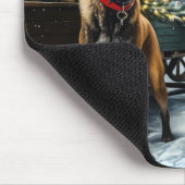 ベルギーマリノイスノーリークリスマスデコール マウスパッド (コーナー)