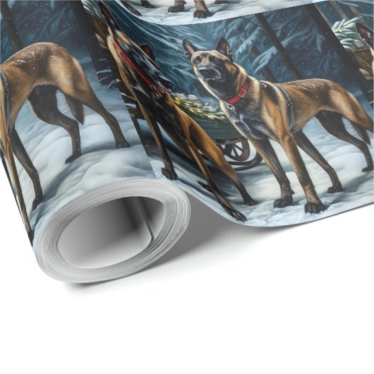 ベルギーマリノイスノーリークリスマスデコール ラッピングペーパー (ロールコーナー)