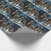 ベルギーマリノイスノーリークリスマスデコール ラッピングペーパー (角)