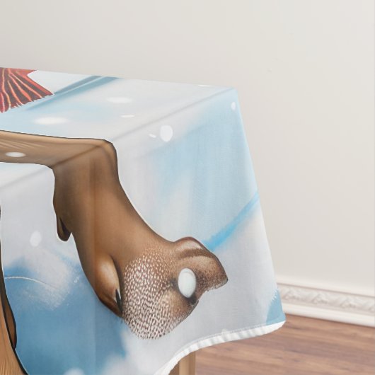 ベルギーマリノイドウィンターワンダーランドクリスマス テーブルクロス (インサイチュ)