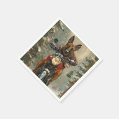 ベルギーマリノイドッグクリスマス スタンダードカクテルナプキン (角)