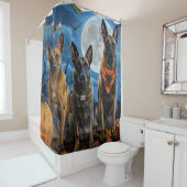 ベルギーマリノイハロウィン不気味 シャワーカーテン (インサイチュ)