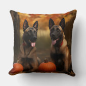 ベルギーマリノイパピーオータムデライトカボチャ クッション (正面)