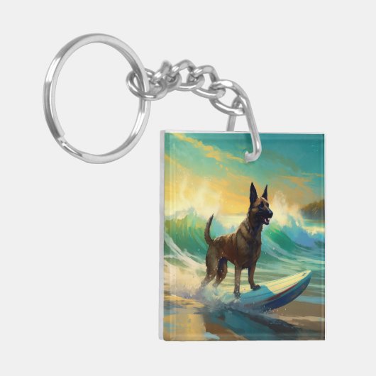 ベルギーマリノイビーチサーフィン絵画ズ キーホルダー (正面左)