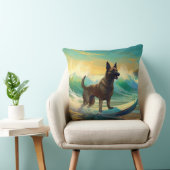 ベルギーマリノイビーチサーフィン絵画ズ クッション (椅子)