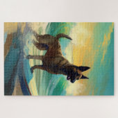 ベルギーマリノイビーチサーフィン絵画ズ ジグソーパズル (横)