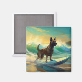ベルギーマリノイビーチサーフィン絵画ズ マグネット (正面/裏面)