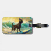 ベルギーマリノイビーチサーフィン絵画ズ ラゲッジタグ (裏面横)