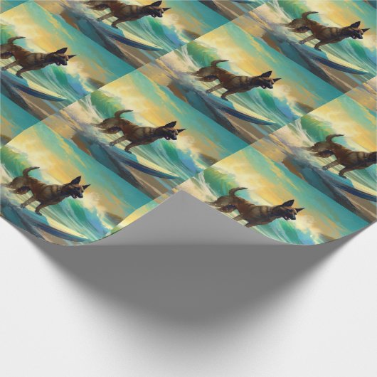 ベルギーマリノイビーチサーフィン絵画ズ ラッピングペーパー (角)