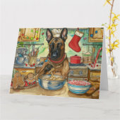 ベルギーマリノイホリデーベーキング:フェスティバルクリスマス カード (黄色い花)