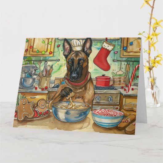 ベルギーマリノイホリデーベーキング:フェスティバルクリスマス カード (黄色い花)