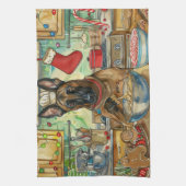 ベルギーマリノイホリデーベーキング:フェスティバルクリスマス キッチンタオル (縦)