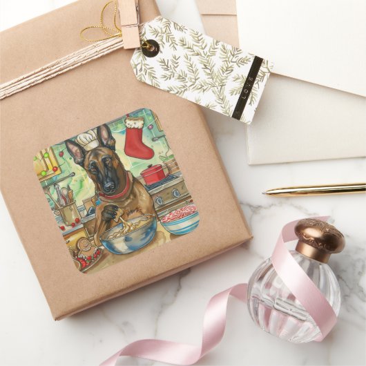 ベルギーマリノイホリデーベーキング:フェスティバルクリスマス スクエアシール (ギフト)