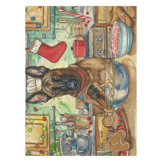 ベルギーマリノイホリデーベーキング:フェスティバルクリスマス テーブルクロス (正面)