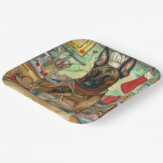 ベルギーマリノイホリデーベーキング:フェスティバルクリスマス ペーパープレート (傾斜あり)