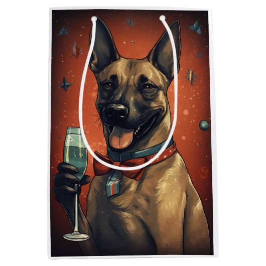 ベルギーマリノイ新年 ミディアムペーパーバッグ (正面)