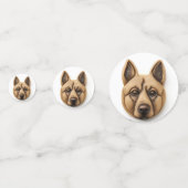 ベルギーマリノイ犬3D インスパイア コンフェッティ (正面)