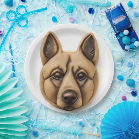 ベルギーマリノイ犬3D インスパイア ペーパープレート (パーティー)