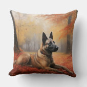 ベルギーマリノイin紅葉秋インスパイア クッション (正面)