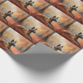 ベルギーマリノイin紅葉秋インスパイア ラッピングペーパー (角)