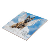 ベルギーマリノワエンジェルパーソナライズされたペット記念館 タイル (側面)