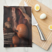 ベルギーマリノワカボンプキンハロウィンホラー キッチンタオル (四つ折り)