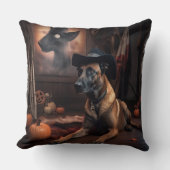 ベルギーマリノワカボンプキンハロウィンホラー クッション (正面)