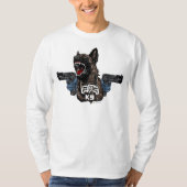 ベルギーマリノワスエリートK9ガン Tシャツ (正面)