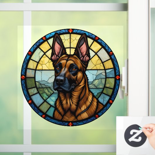 ベルギーマリノワステンドグラススタイルイラストレーション ウィンドウサイン (ホーム)