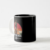 ベルギーマリノワパパドグサンセットレトロスタイルfor Me ツートーンマグカップ (正面左)